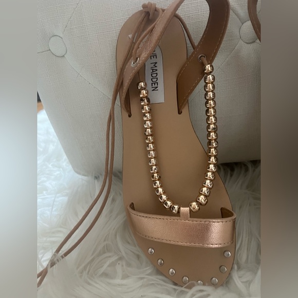 Steve Madden Rose Gold Beaded Sandal - Picture 2 of 2